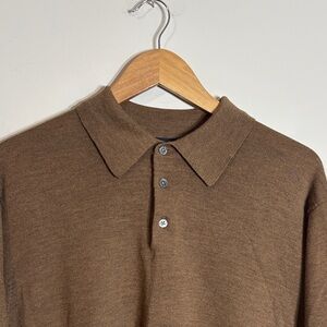 Brooks Brothers 346 Merino Wool Rugby Polo Sweater XL